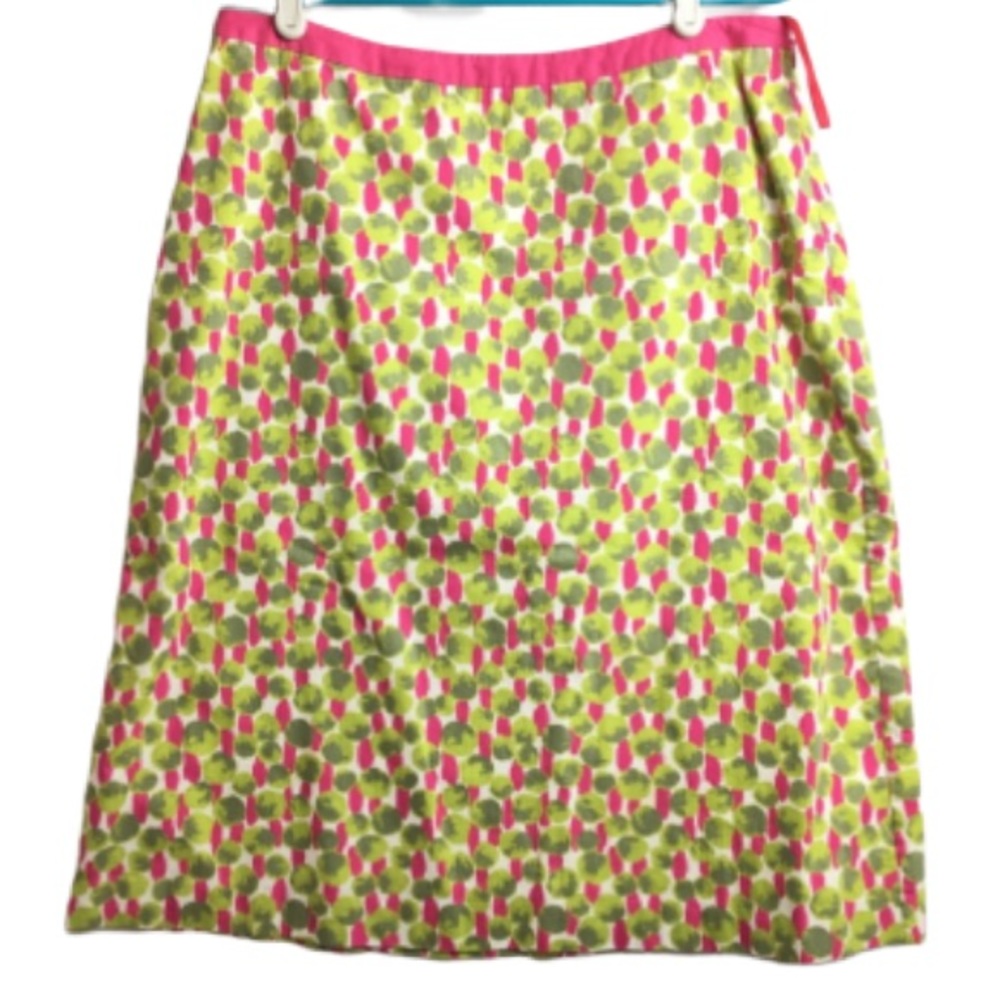BODEN cotton skirt sz US 6 pink green white
